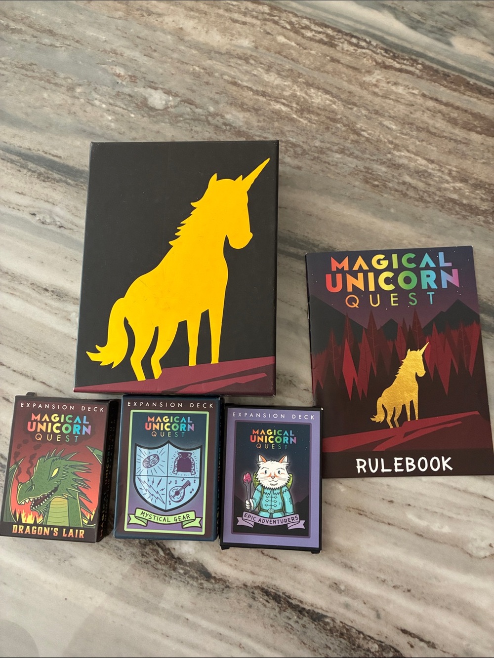 NWOT Magical Unicorn Quest Card Game with Expansion Decks huge bundle rare bonus